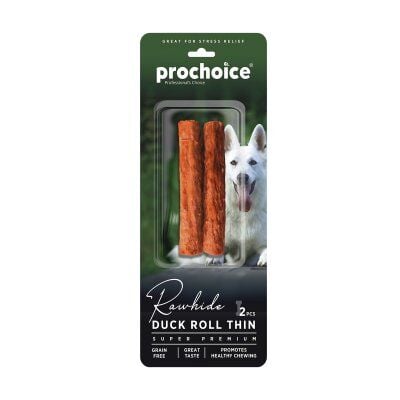 PROCHOICE RAWHIDE DUCK ROLL THIN 2PCS