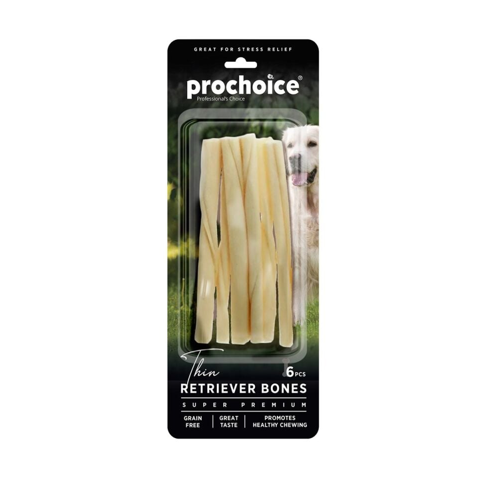 PROCHOICE THIN RETRIEVER BONES 6PCS