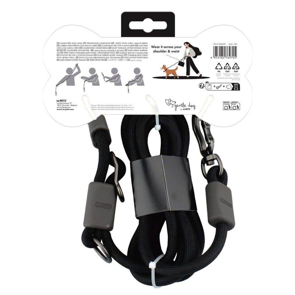 M-PETS GENTLE DOG FONKSİYONEL GEZDİRME TASMA SİYAH