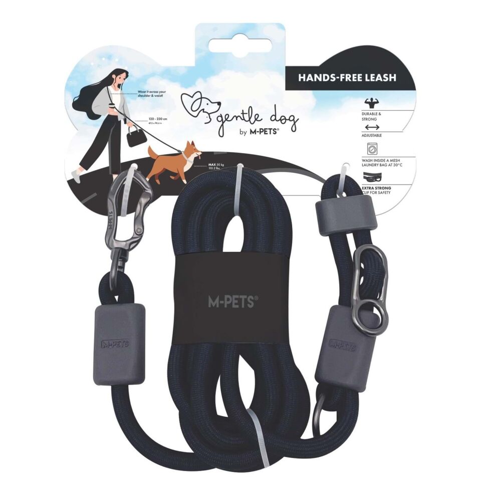 M-PETS GENTLE DOG FONKSİYONEL GEZDİRME TASMA SİYAH
