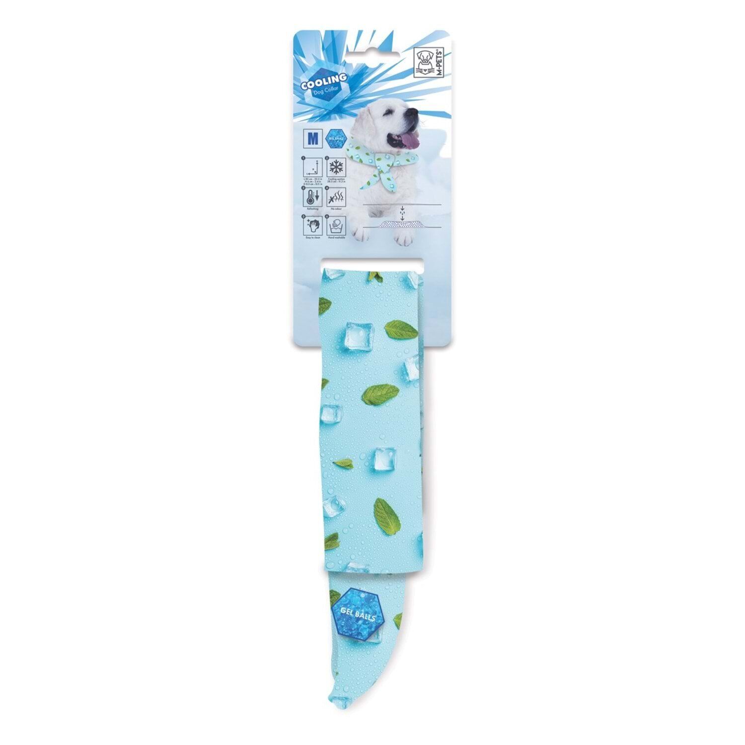 M-PETS COOLİNG SERİNLETİCİ KÖPEK YAKALIĞI (M) MAVİ