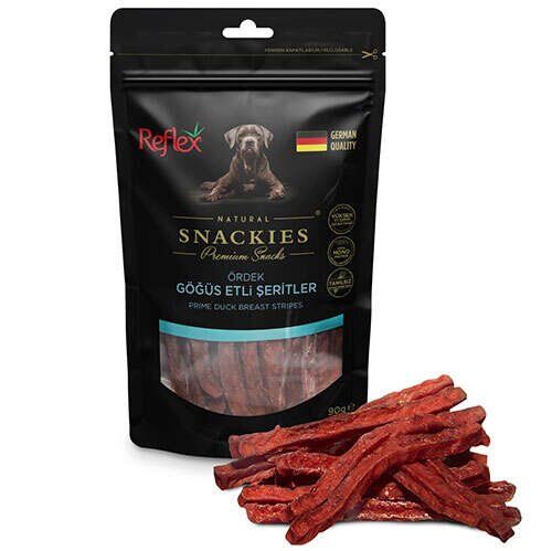 REFLEX SNACKIES ÖRDEK GÖĞÜS ETLİ ŞERİTLER 90 G