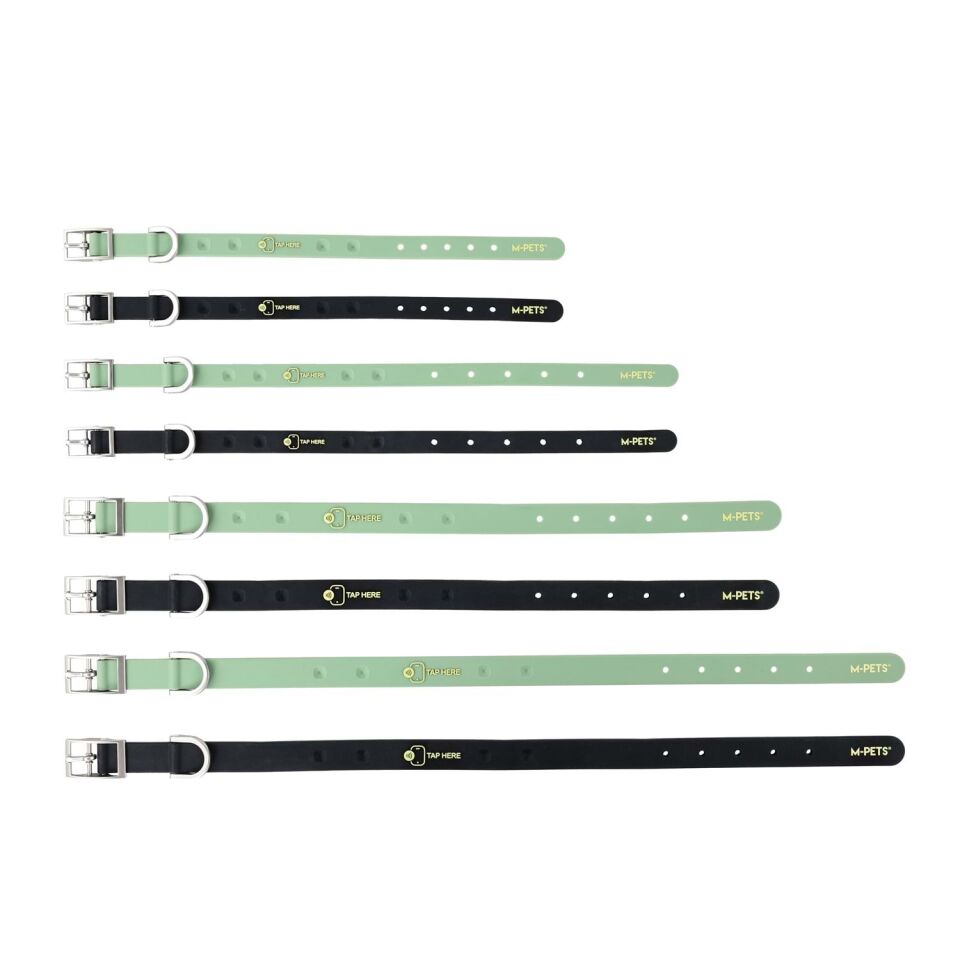 M-PETS BOND NFC SİSTEMLİ SİLİKON BOYUN TASMASI (XS) SİYAH