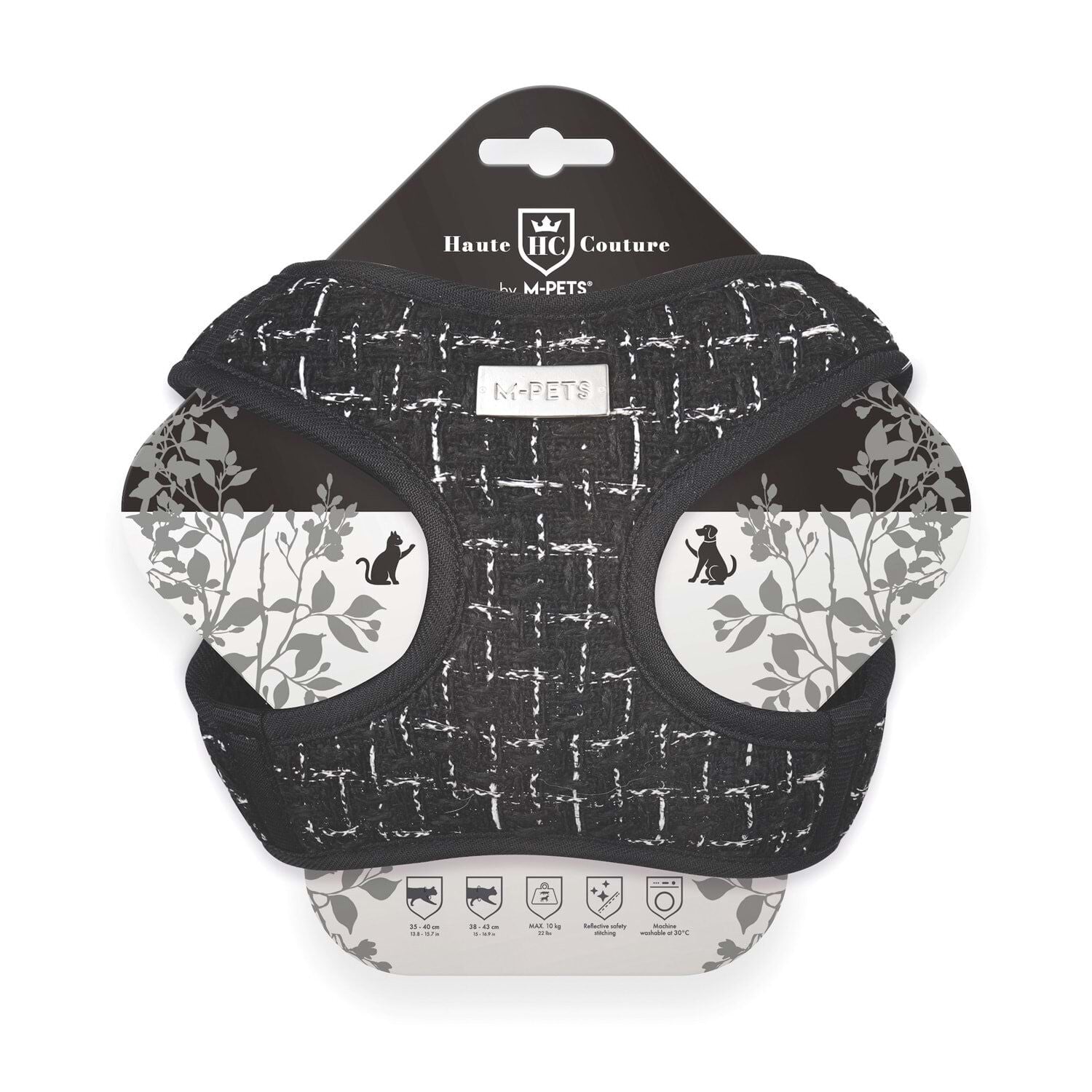 M-PETS HAUTE COUTURE KEDİ GÖĞÜS TASMASI SİYAH