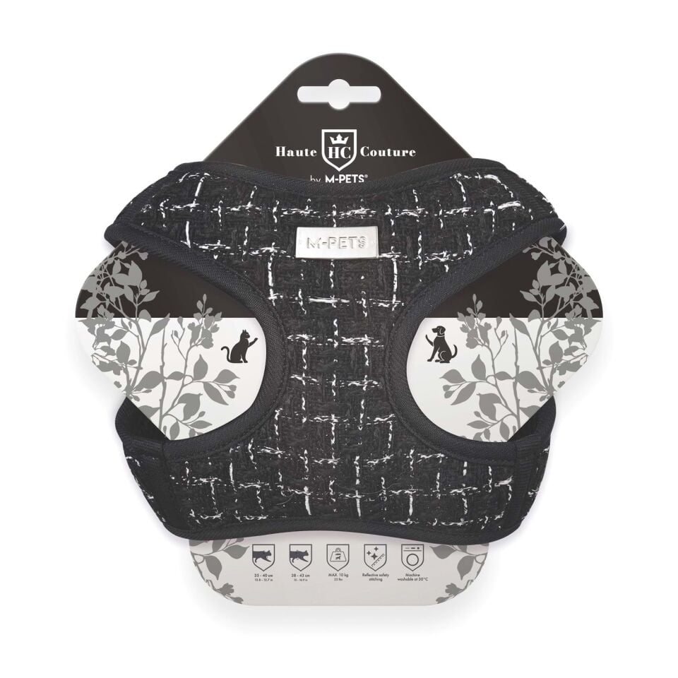 M-PETS HAUTE COUTURE KEDİ GÖĞÜS TASMASI SİYAH