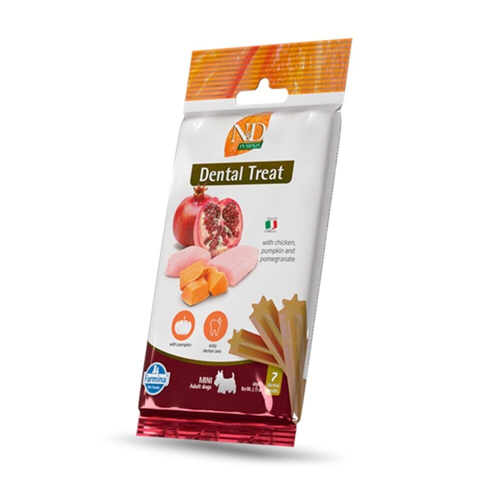 N&D TREAT ND PUMPKIN DOG CHICK POMEG ADULT MINI 60 GR