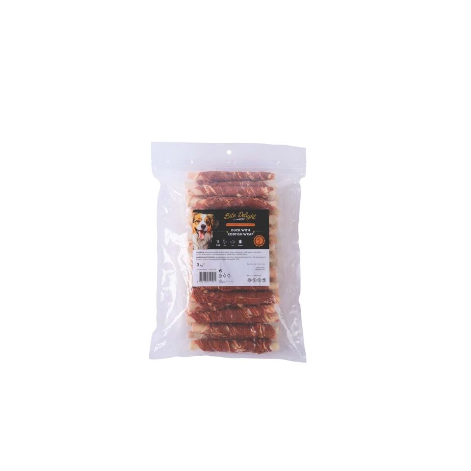 M-PETS BITE DELIGHT DUCK WİTH CODFİSH WRAP 18CM KÖPEK ÖDÜLÜ 2KG