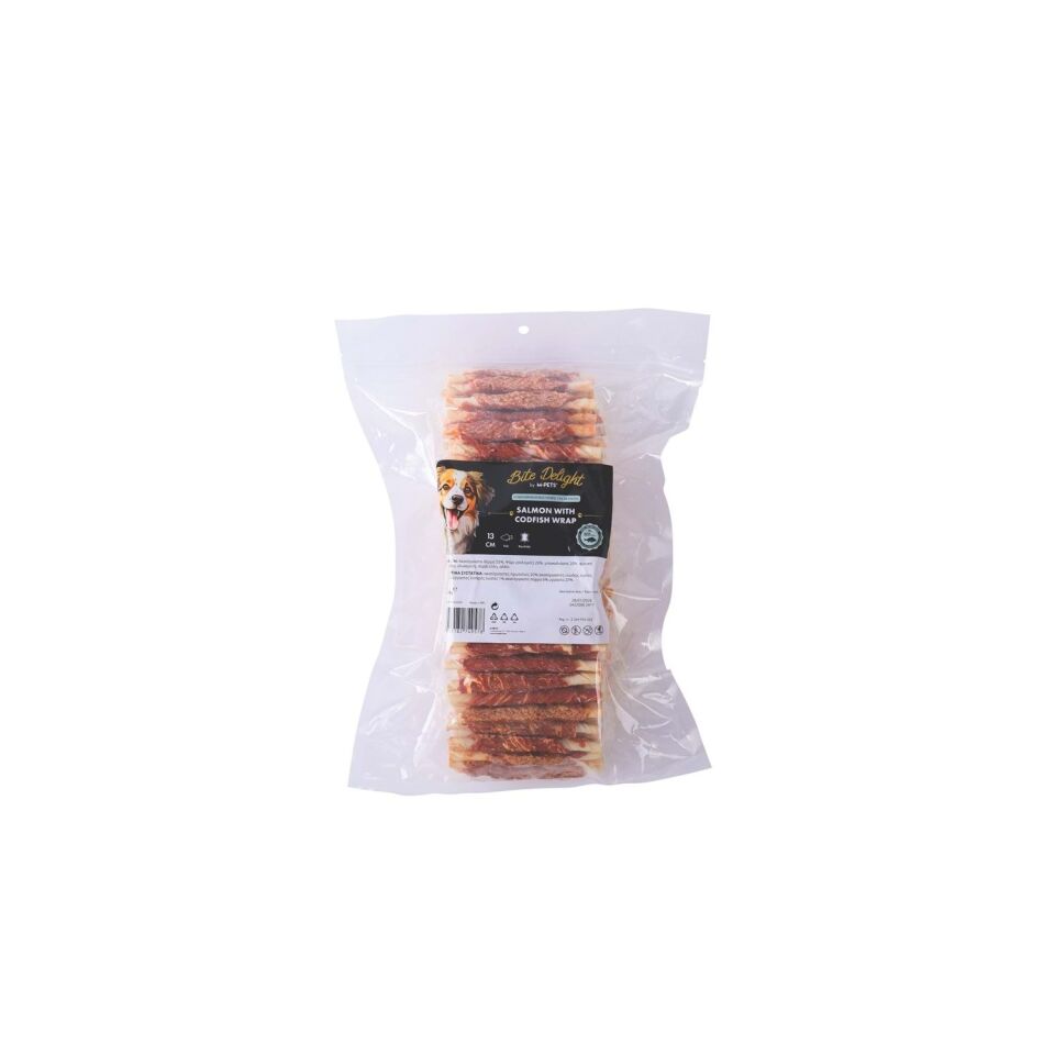 M-PETS BITE DELIGHT SALMON WİTH CODFİSH WRAP 13CM KÖPEK ÖDÜLÜ 2KG