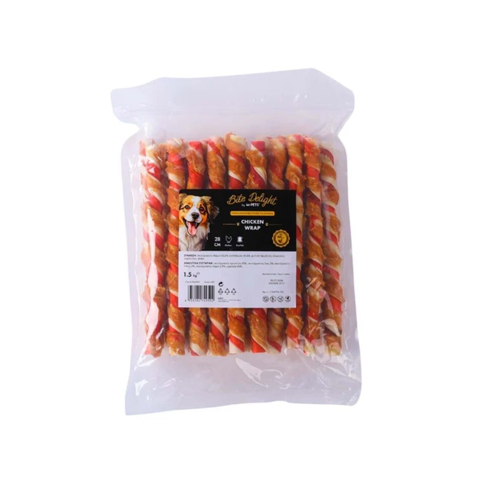 M-PETS BITE DELIGHT CHICKEN WRAP 28CM KÖPEK ÖDÜLÜ 2KG