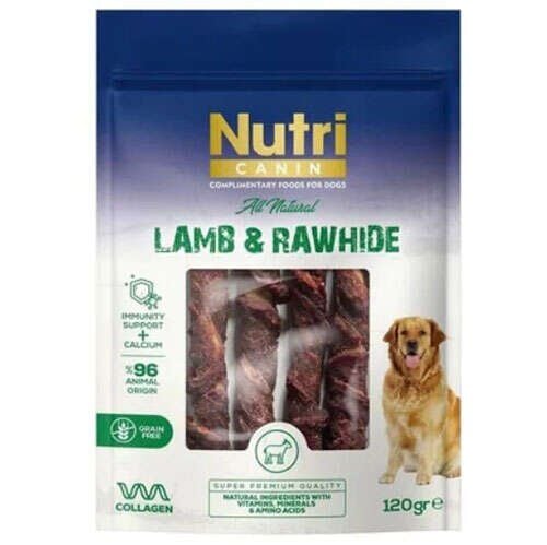 NUTRI CANIN KUZU ETLİ SARILI KEMİK 120 GR