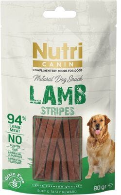 NUTRI CANIN KÖPEK ÖDÜL MAMASI KUZU ETLİ ŞERİT 80 GR