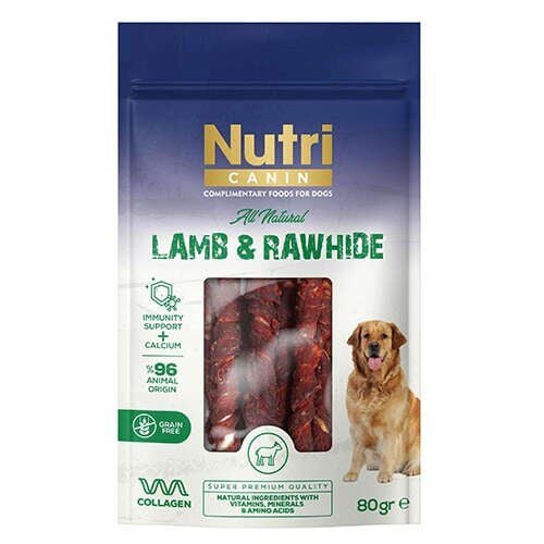 NUTRİ CANİN KÖPEK ÖDÜL LAMB RAWHIDE 80 GR
