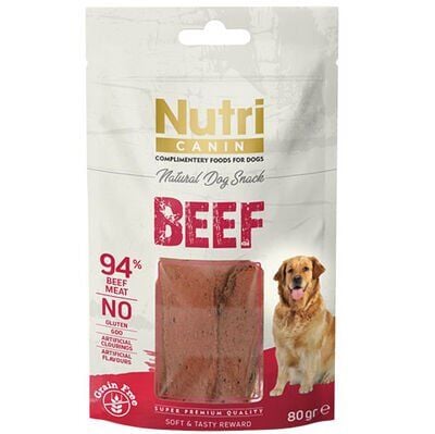 NUTRI CANIN KÖPEK ÖDÜL MAMASI BİFTEKLİ 80 GR