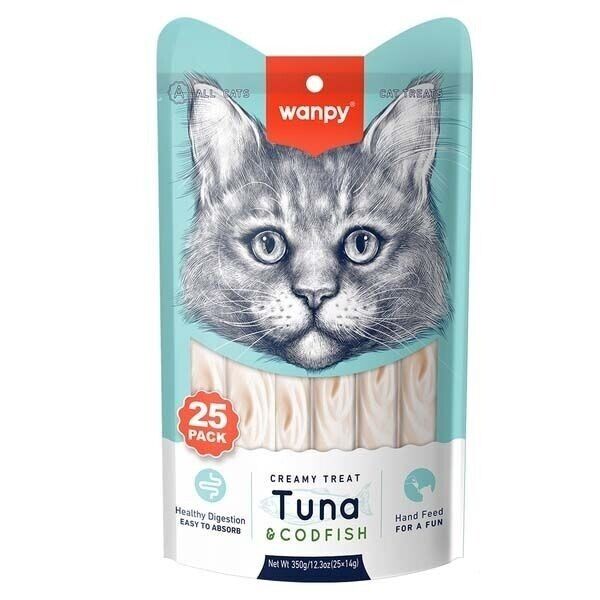 WANPY TON&MORİNA BALIKLI KREMA KEDİ ÖDÜL 25li x14 gr