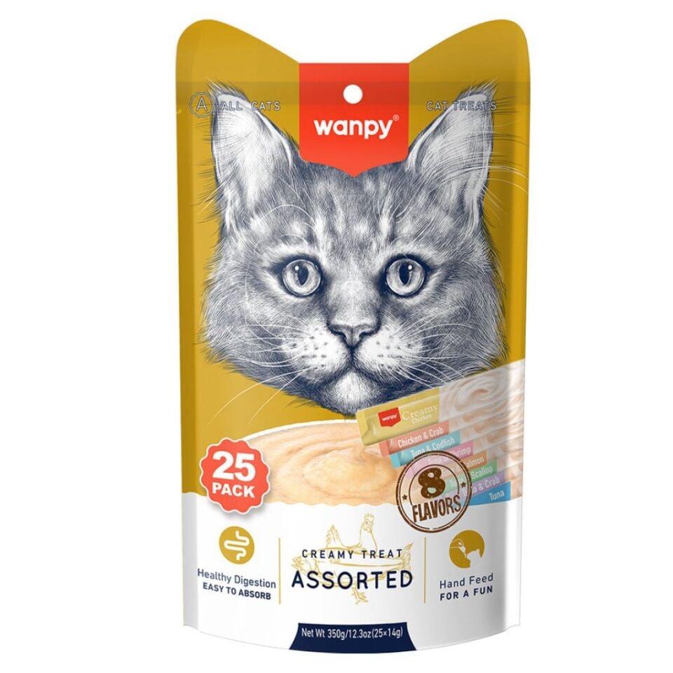 WANPY KEDİ ÖDÜL MAMASI KARIŞIK 14 GR 25Lİ