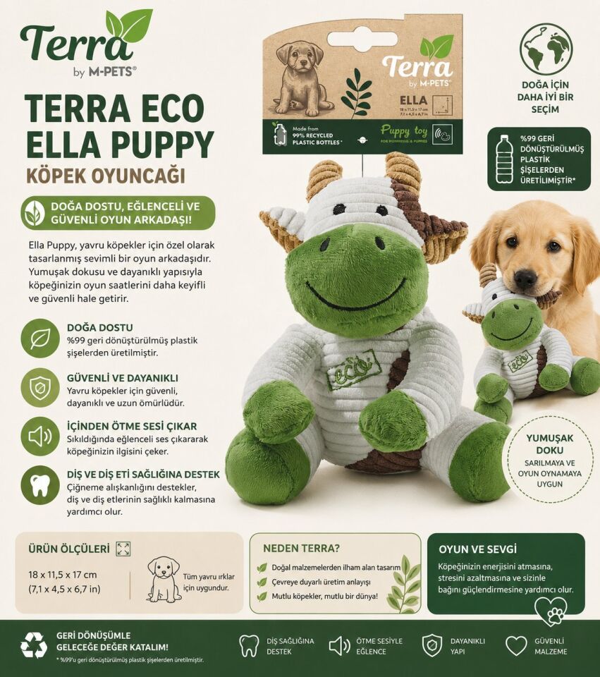 M-PETS TERRA ECO ELLA PUPPY KÖPEK OYUNCAĞI