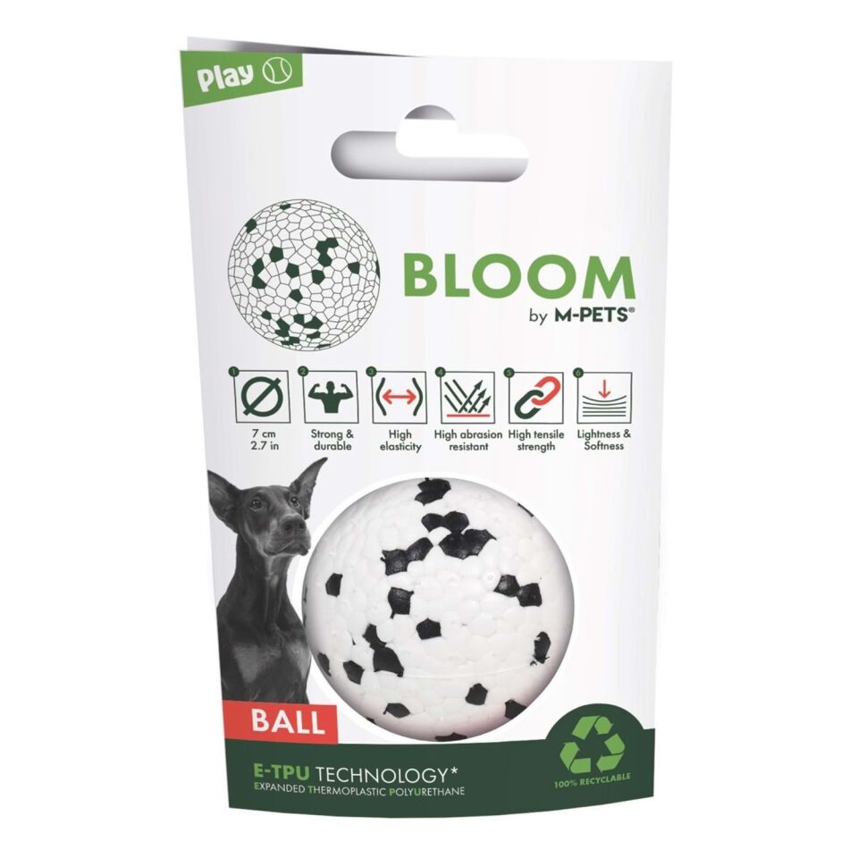M-PETS BLOOM BALL OYUN TOPU PARÇALANMAZ WHİTE/BLACK