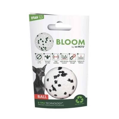 M-PETS BLOOM BALL OYUN TOPU PARÇALANMAZ WHİTE/BLACK