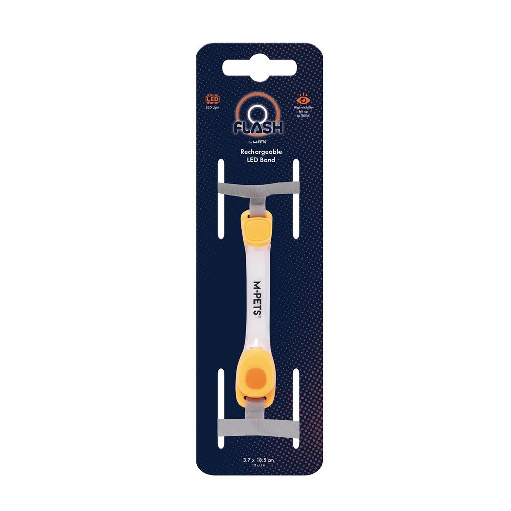 M-PETS FLASH LED BAND ORANGE