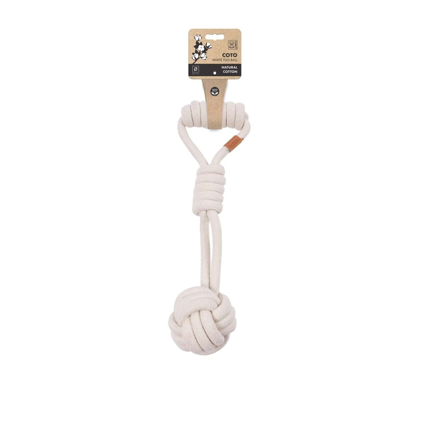 M-PETS COTO WHİTE TUG BALL 36CM ÖRGÜ OYUNCAK