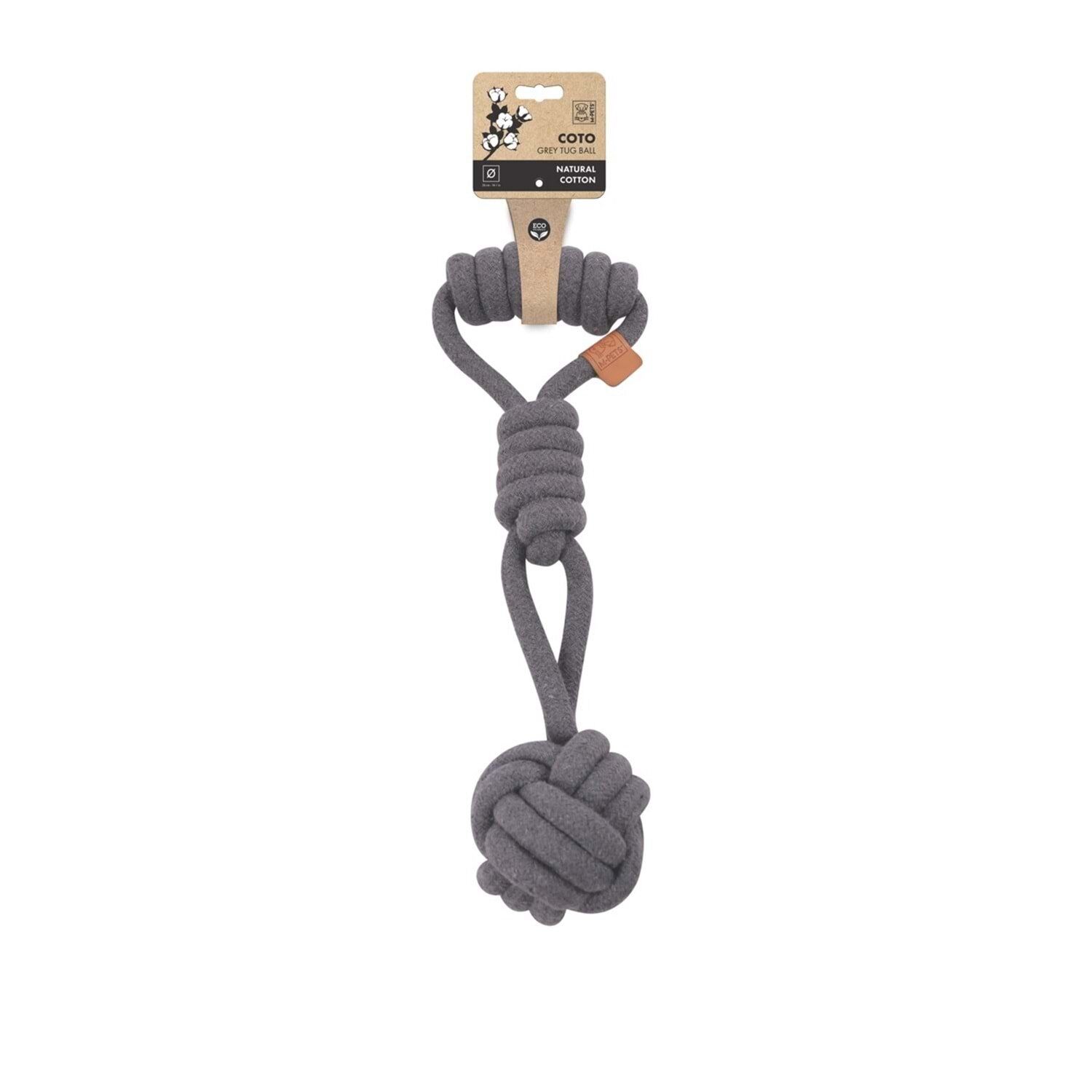 M-PETS COTO GREY TUG BALL 36CM ÖRGÜ OYUNCAK