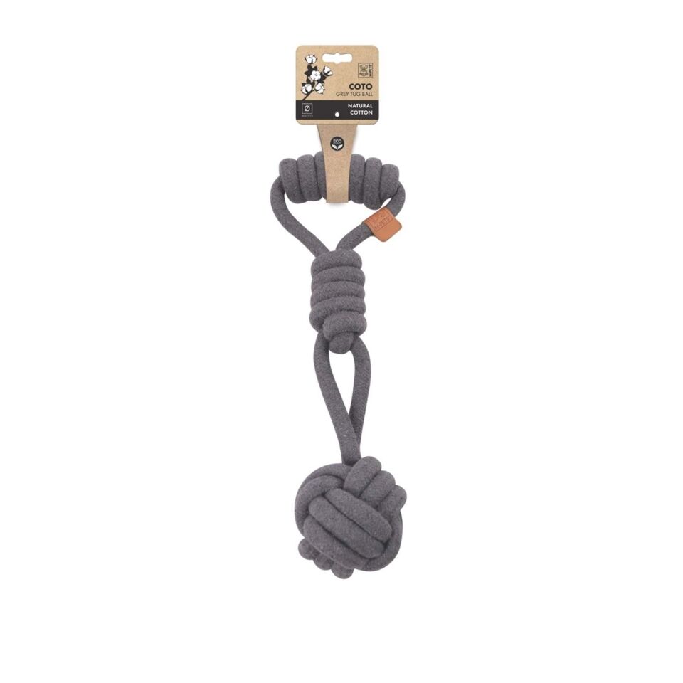 M-PETS COTO GREY TUG BALL 36CM ÖRGÜ OYUNCAK