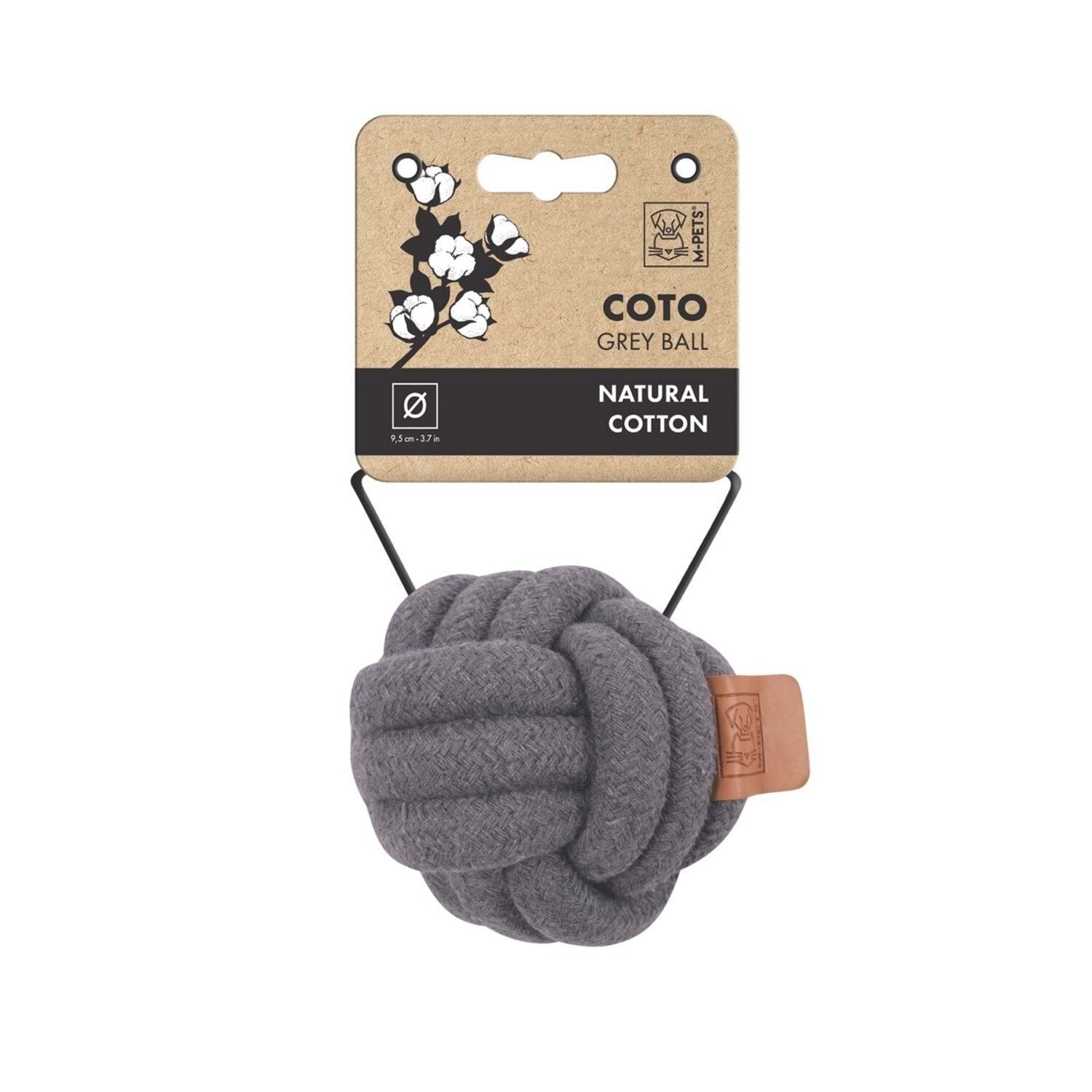 M-PETS COTO GREY BALL 9,5CM ÖRGÜ TOP OYUNCAK