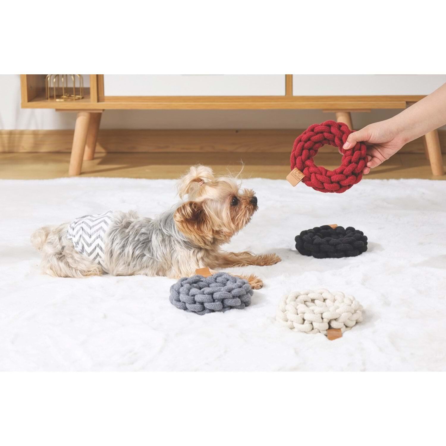 M-PETS COTO BLACK RING 13CM ÖRGÜ HALKA OYUNCAK