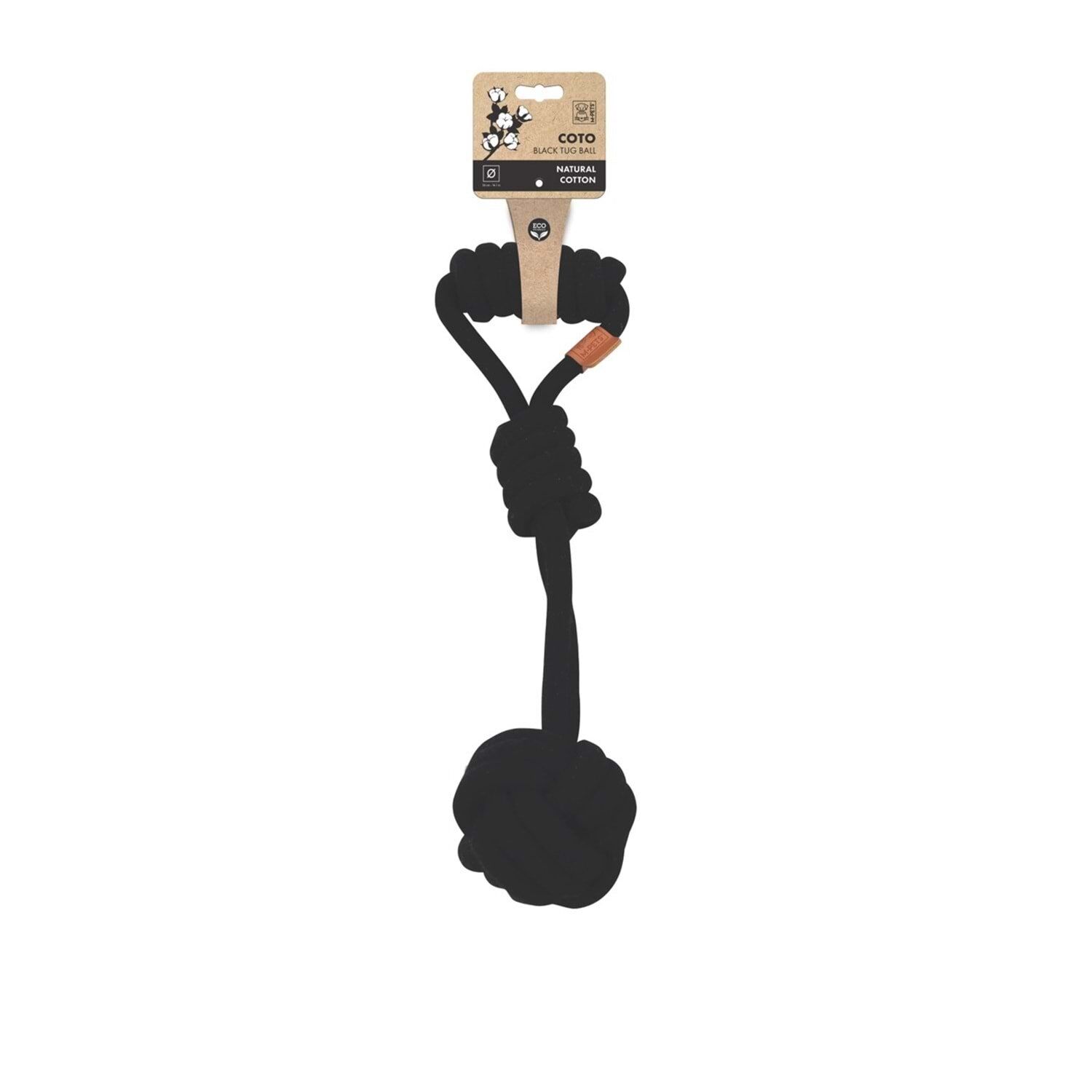 M-PETS COTO BLACK TUG BALL 36CM ÖRGÜ OYUNCAK