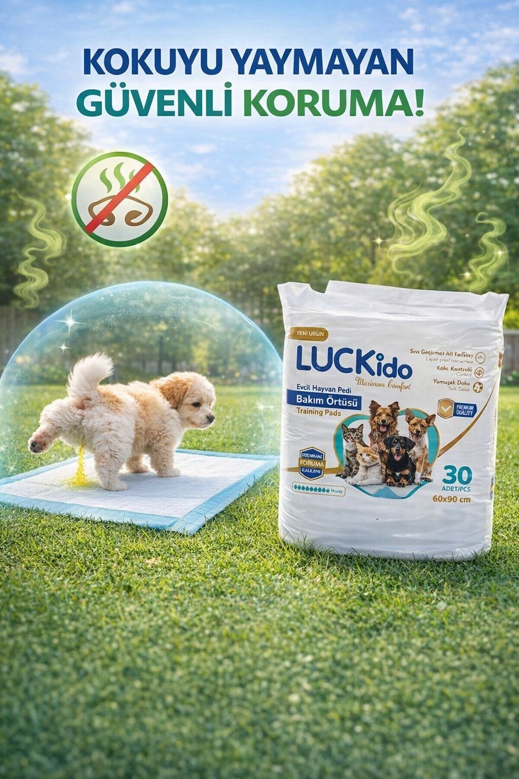 LUCKİDO KEDİ-KÖPEK YATAK KORUYUCU ÇİŞ PEDİ 30 LU