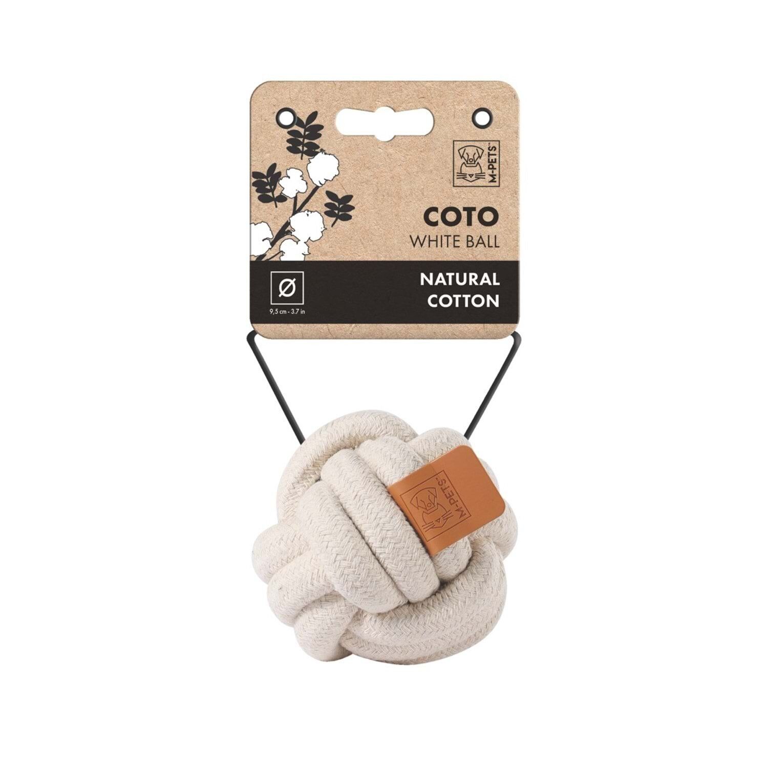 M-PETS COTO WHITE BALL 9,5CM ÖRGÜ TOP OYUNCAK