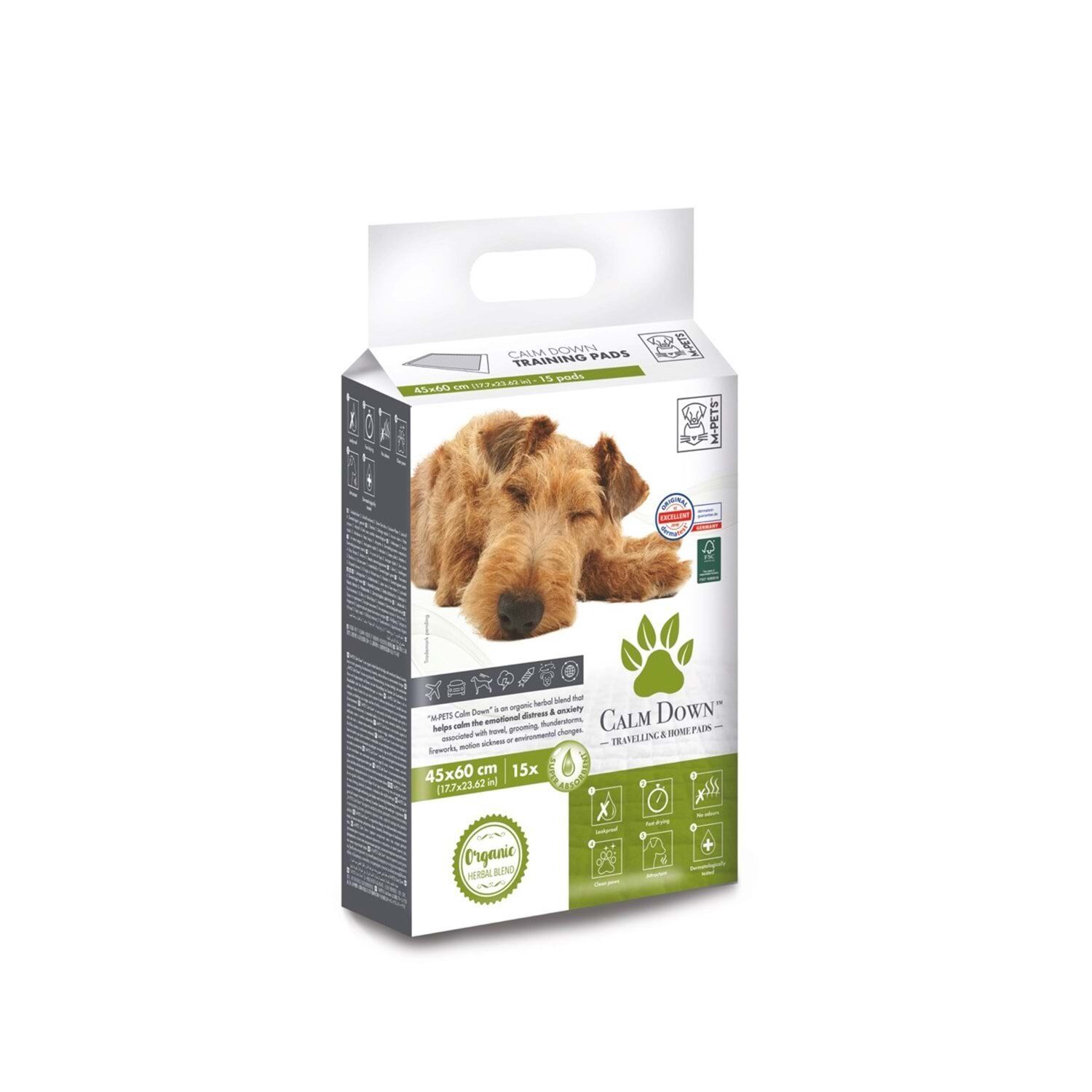 M-PETS SAKİNLEŞTİRİCİLİ KÖPEK ÇİŞ EĞİTİM PEDİ 45X60CM 15Lİ