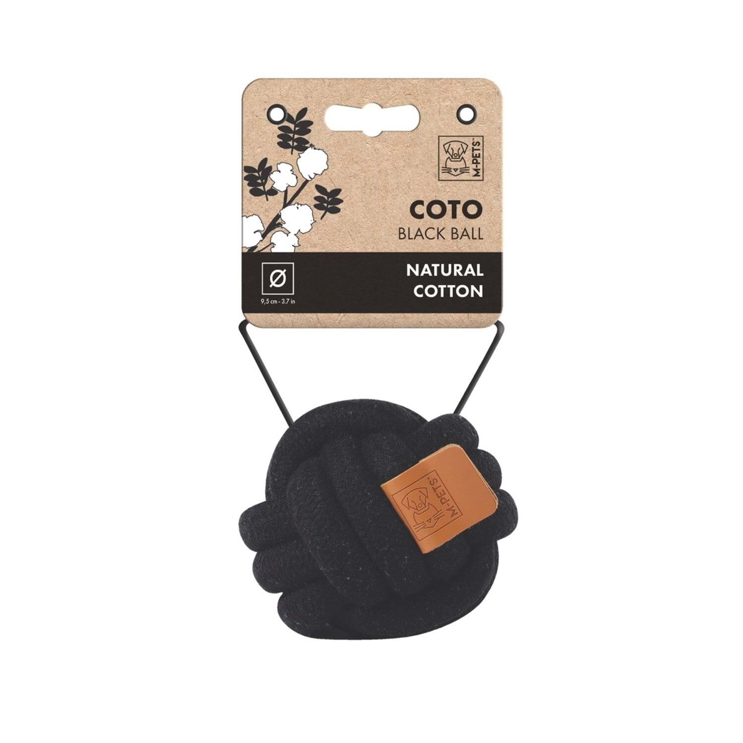 M-PETS COTO BLACK BALL 9,5CM ÖRGÜ TOP OYUNCAK