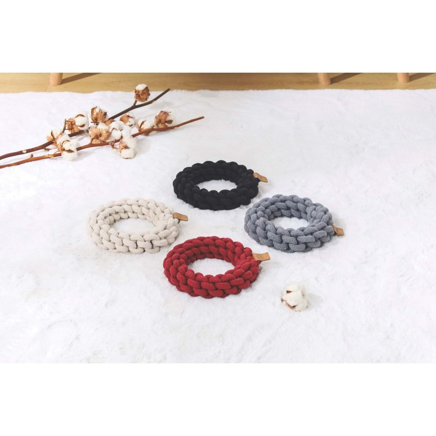 M-PETS COTO WHITE RING 13CM ÖRGÜ HALKA OYUNCAK