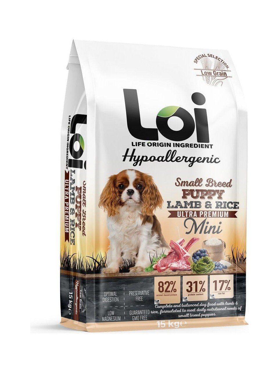 LOI MİNİ IRK YAVRU KÖPEK KUZU ETLİ VE PİRİNÇLİ 3 KG