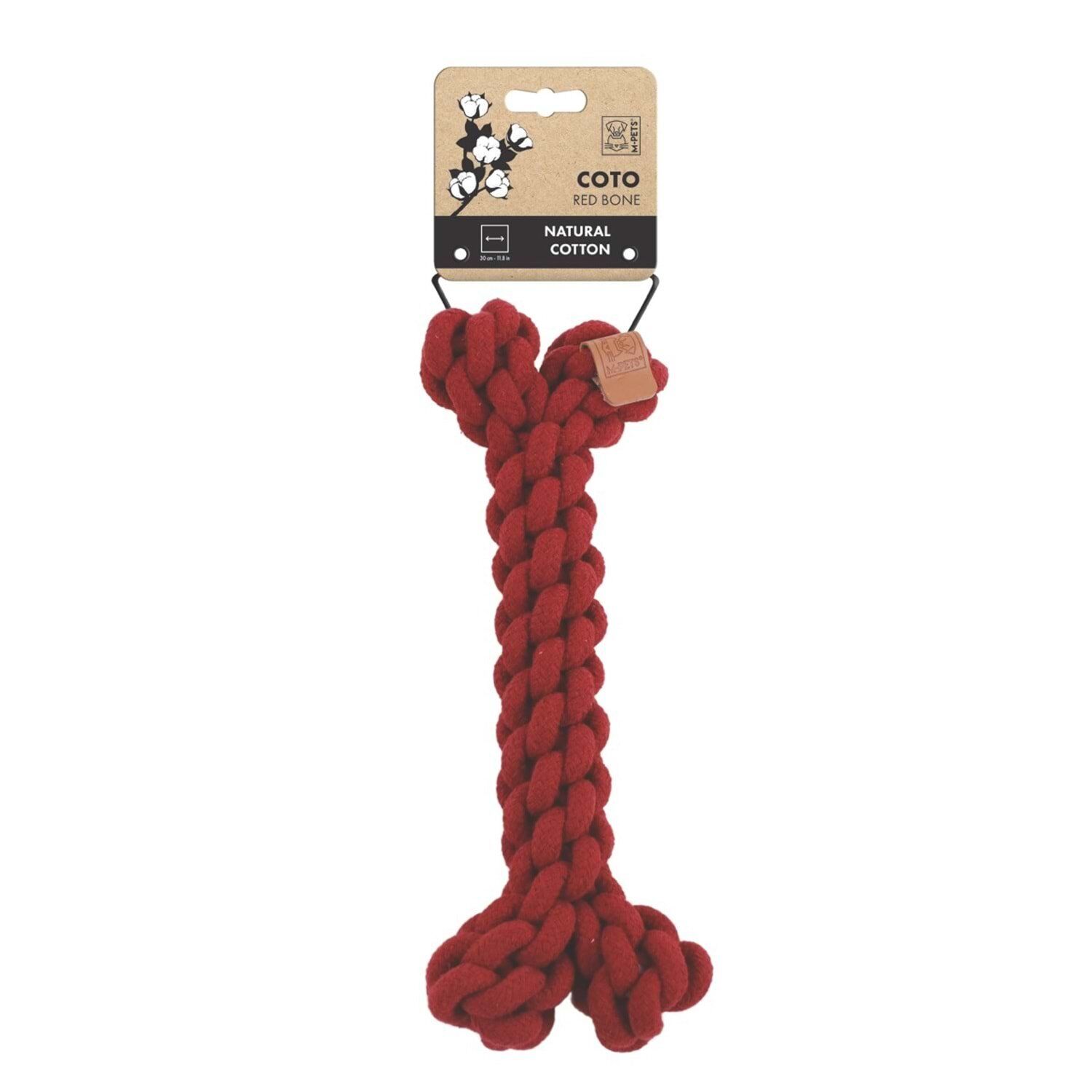M-PETS COTO RED BONE 30CM ÖRGÜ KEMİK OYUNCAK