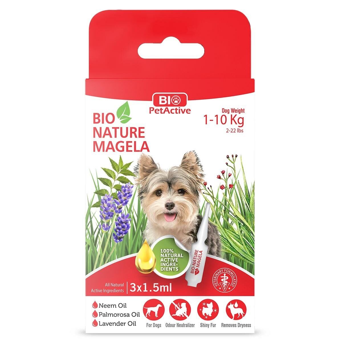 BİO PETACTİVE KÖPEK ENSE DAMLASI 3X1.5ML 1-10KG