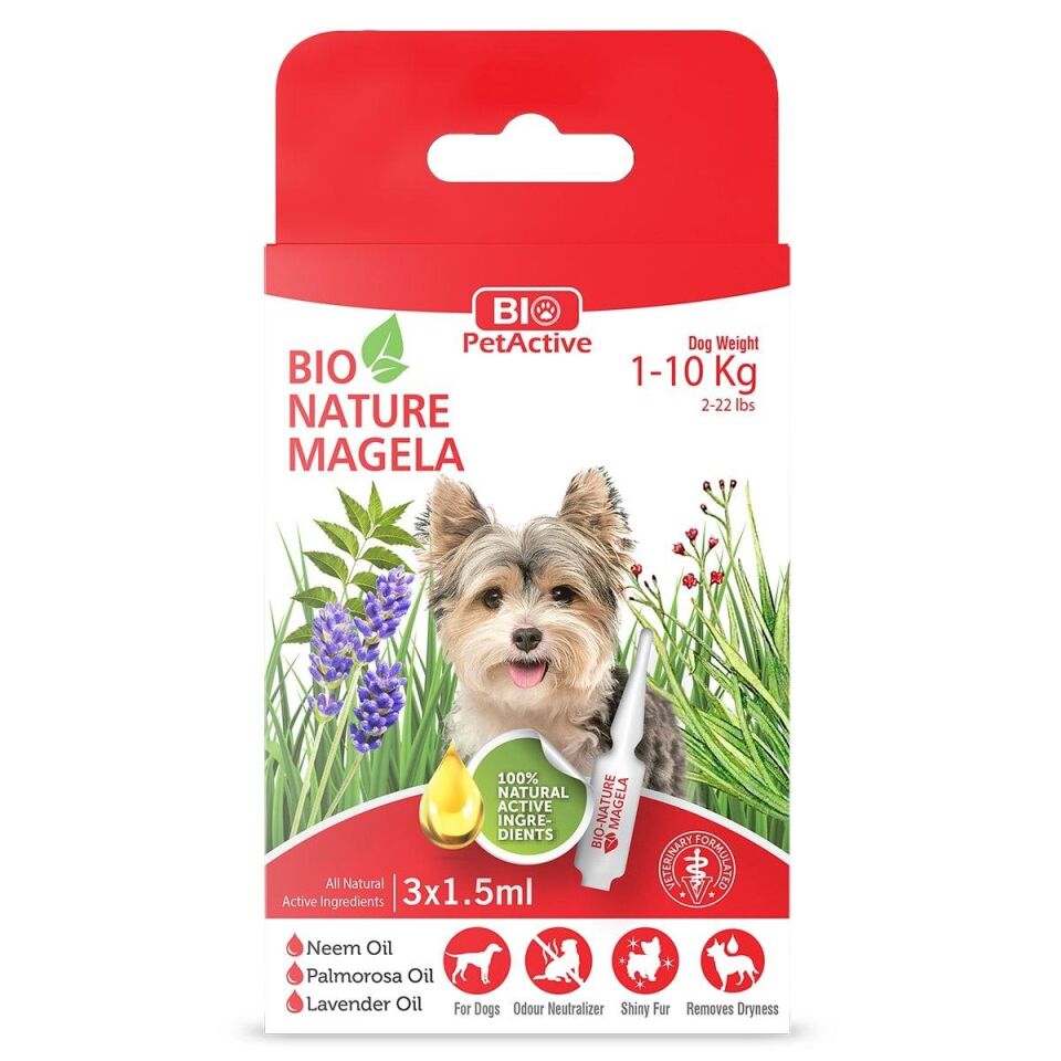 BİO PETACTİVE KÖPEK ENSE DAMLASI 3X1.5ML 1-10KG