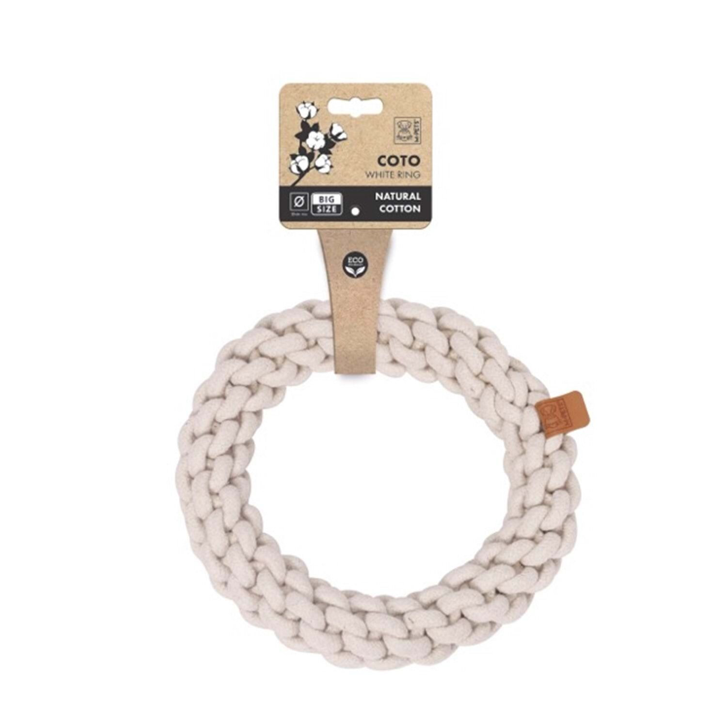 M-PETS COTO WHITE RING 25CM ÖRGÜ HALKA OYUNCAK