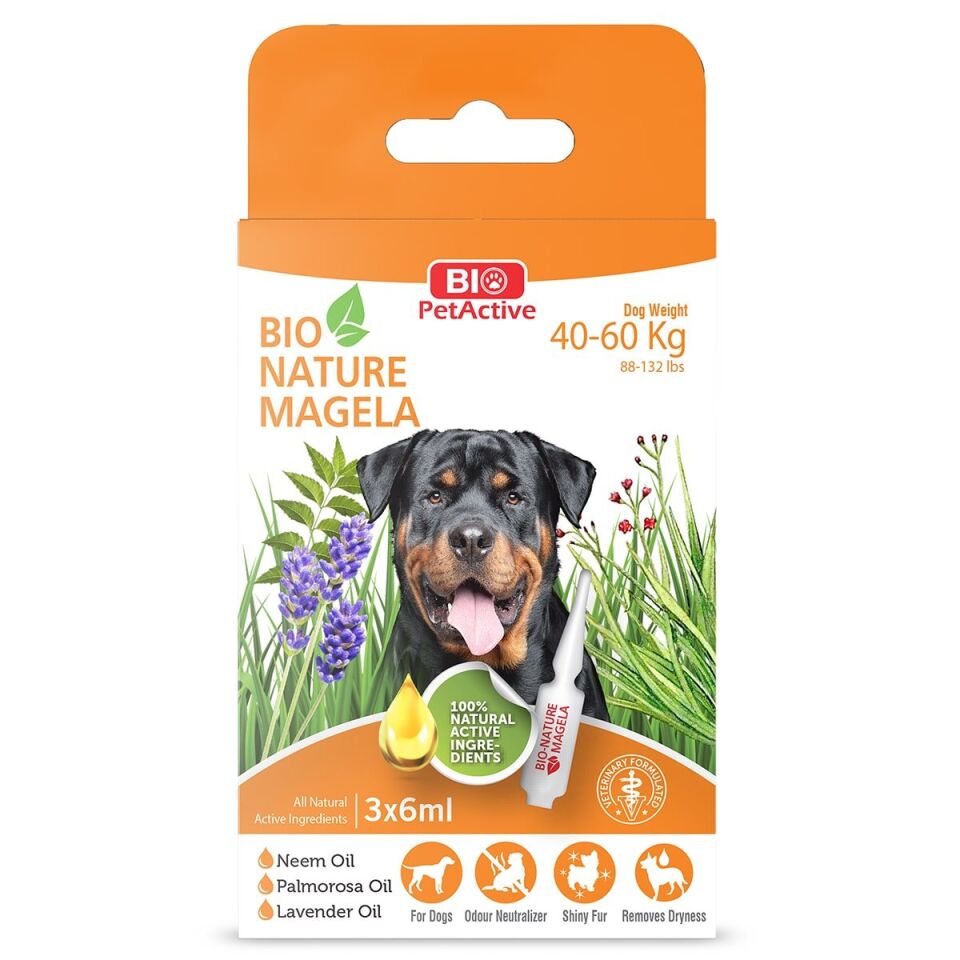 BİO PETACTİVE KÖPEK ENSE DAMLASI MAGELA 3X6ML 40-60KG