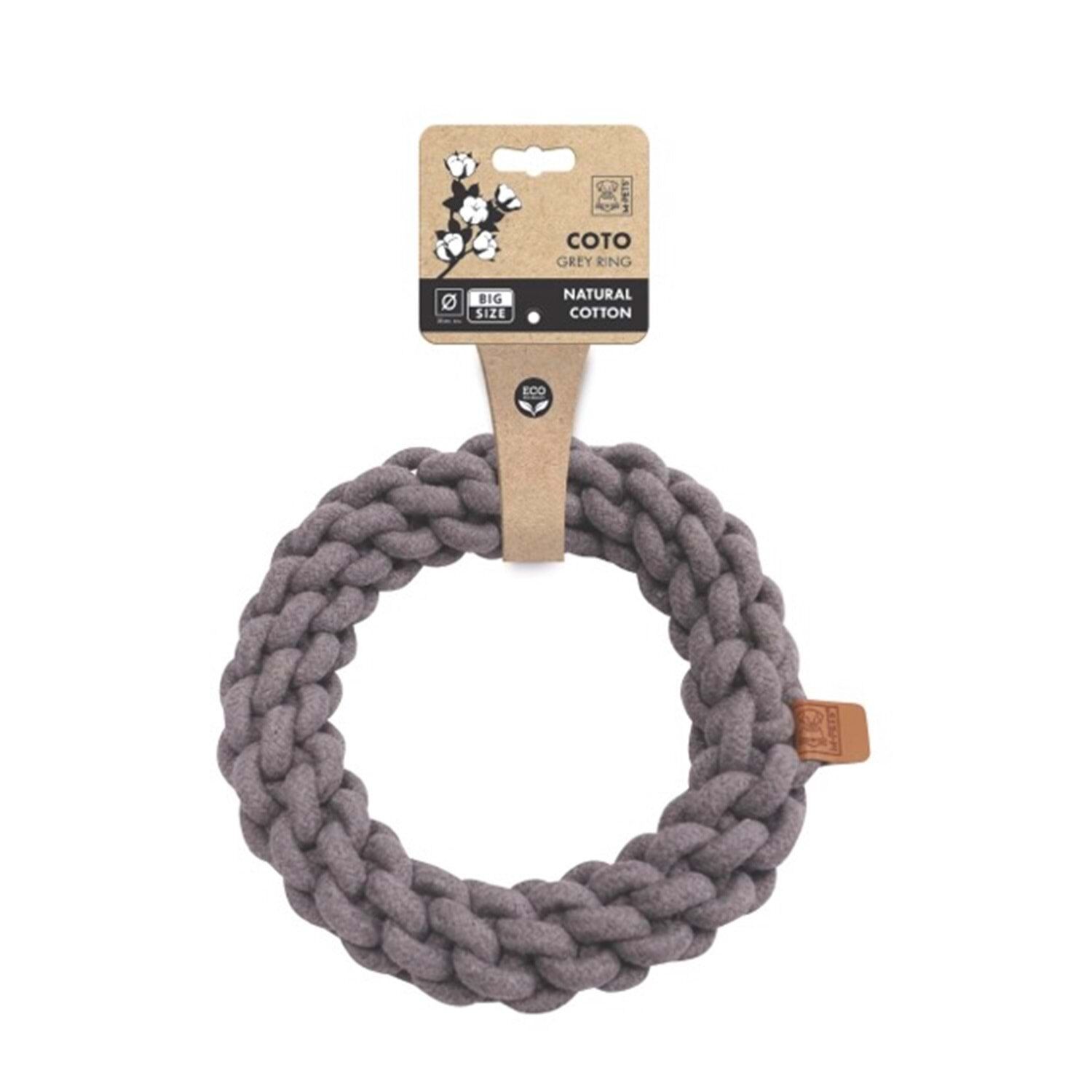 M-PETS COTO GREY RING 25CM ÖRGÜ HALKA OYUNCAK