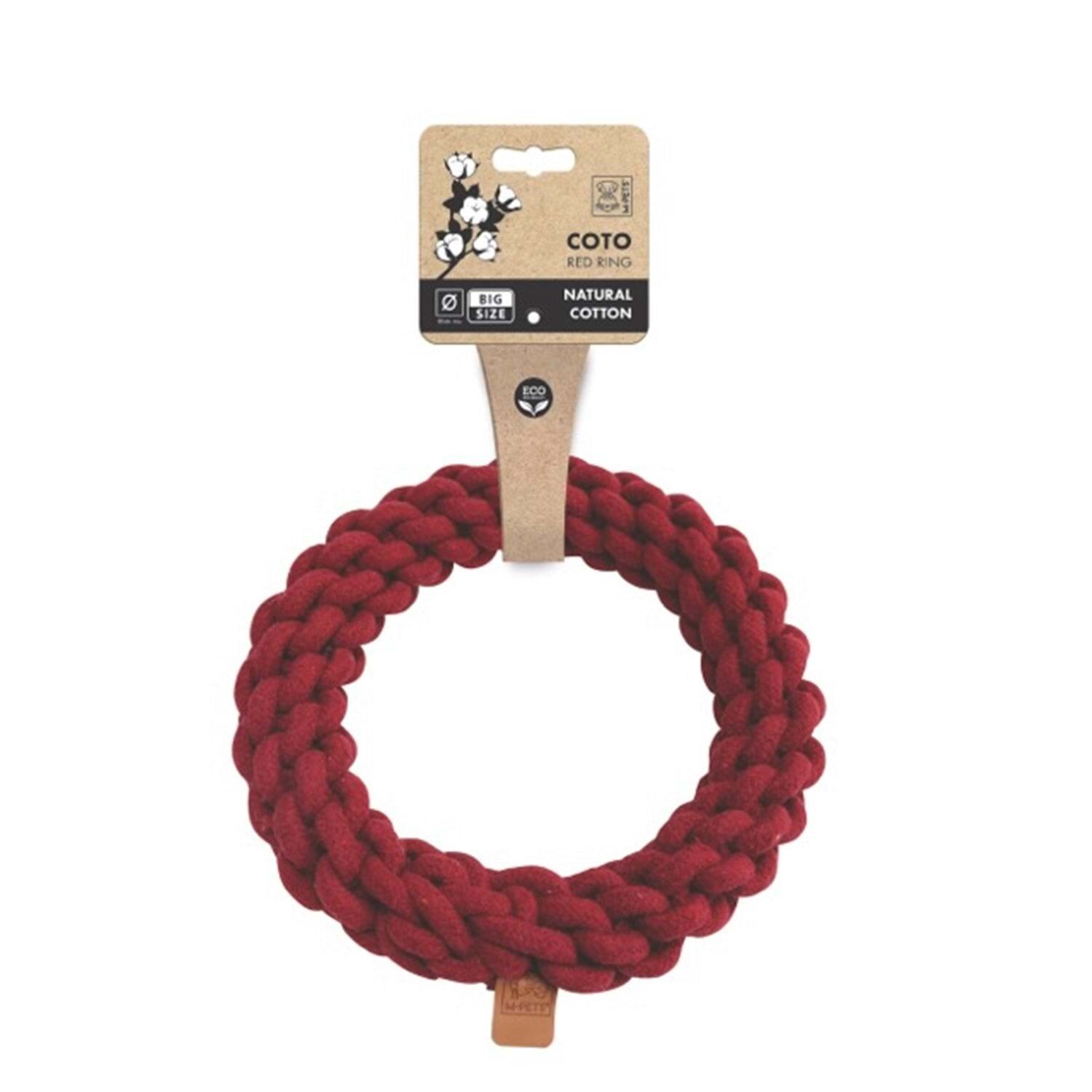 M-PETS COTO RED RING 25CM ÖRGÜ HALKA OYUNCAK
