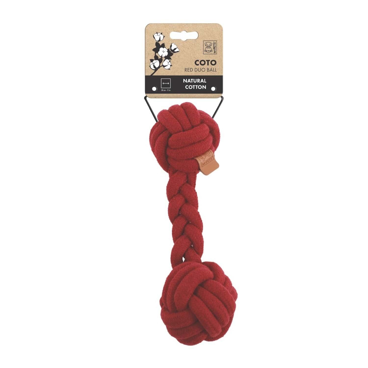 M-PETS COTO RED DUO BALL 28CM ÖRGÜ OYUNCAK
