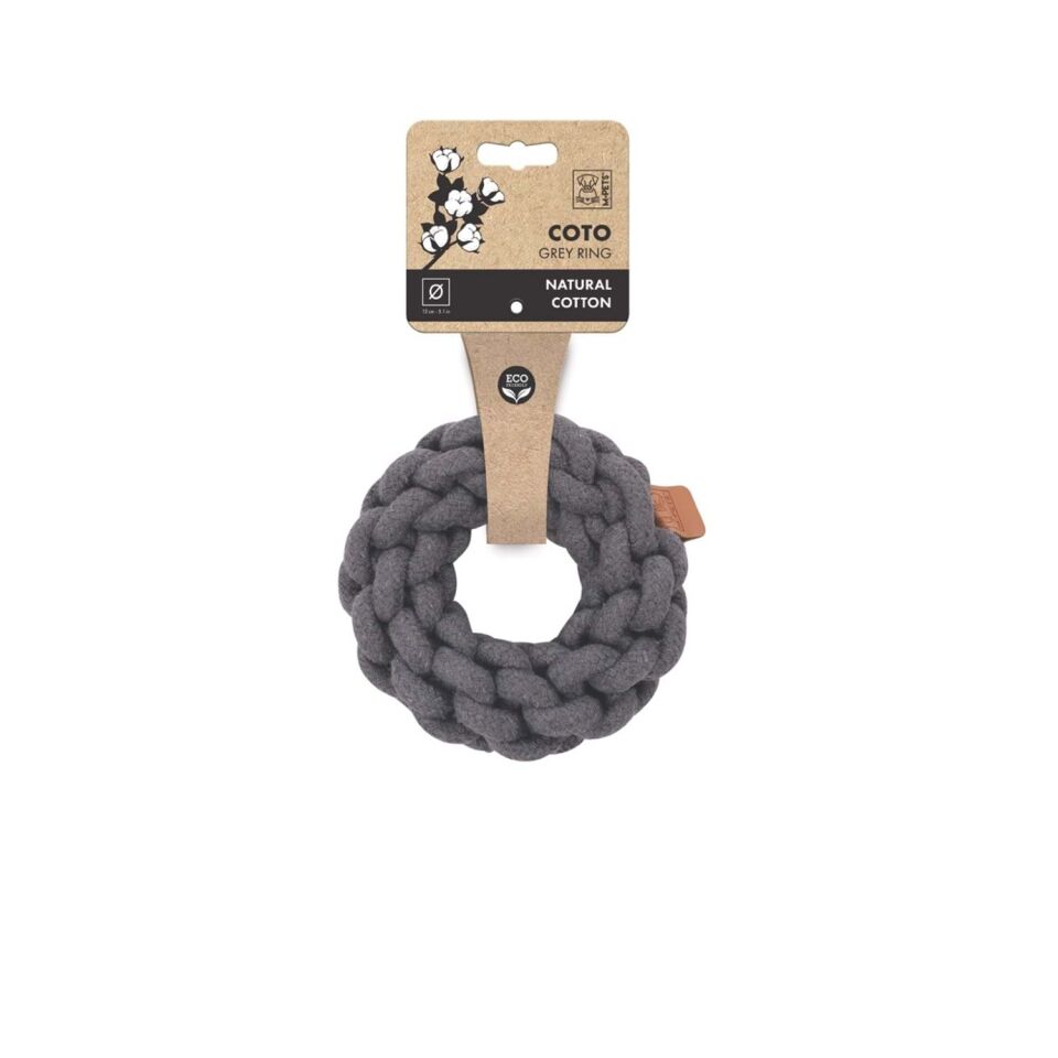 M-PETS COTO GREY RING 13CM ÖRGÜ HALKA OYUNCAK