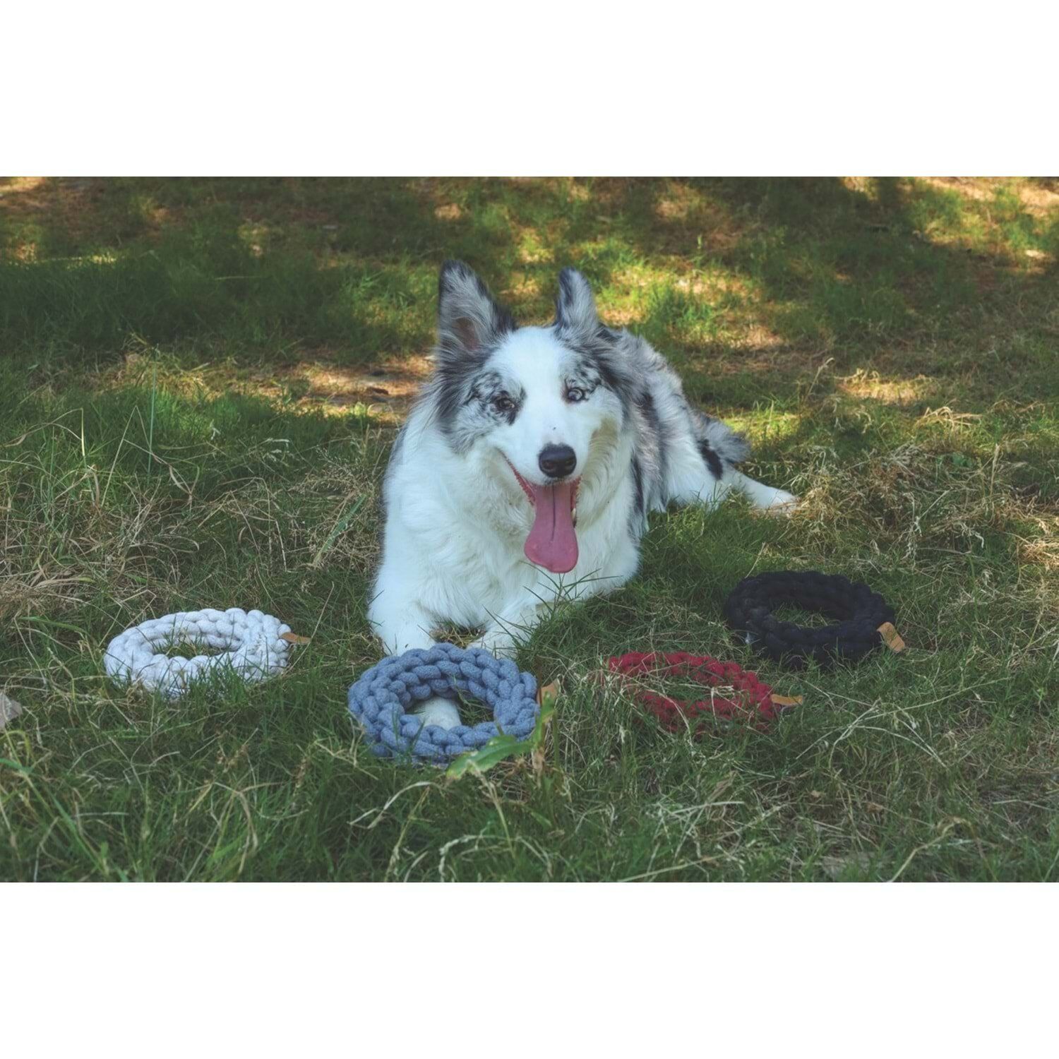 M-PETS COTO WHITE RING 18CM ÖRGÜ HALKA OYUNCAK