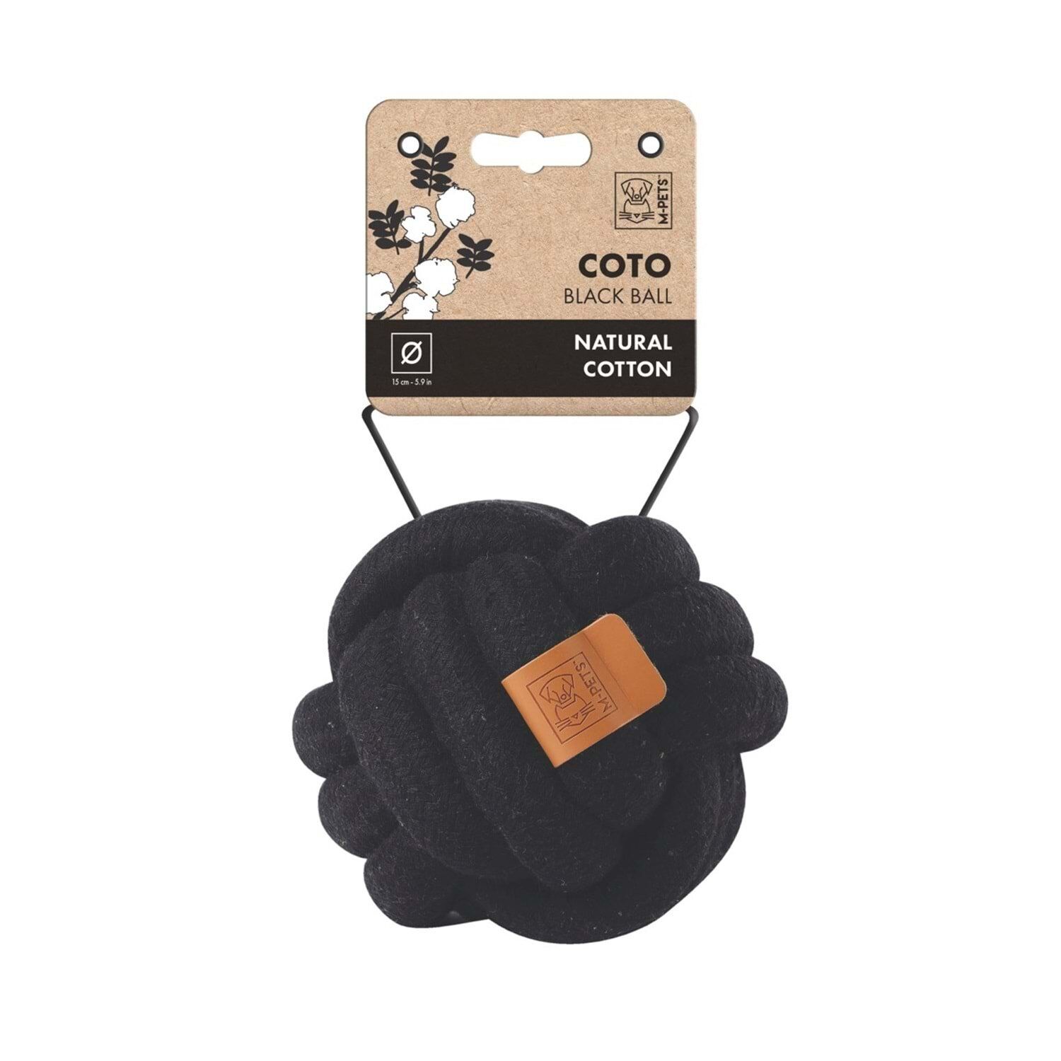 M-PETS COTO BLACK BALL 15CM ÖRGÜ TOP OYUNCAK