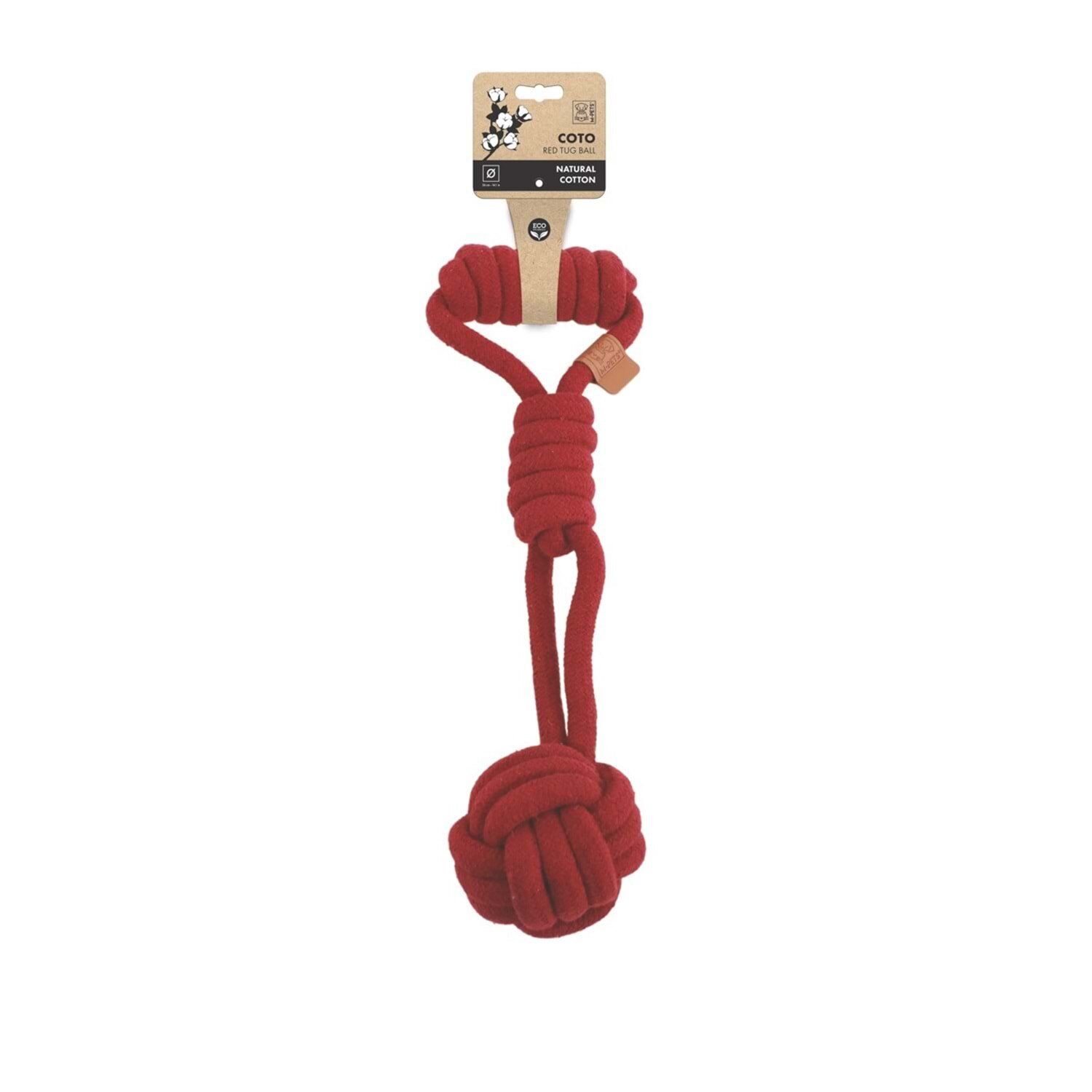 M-PETS COTO RED TUG BALL 36CM ÖRGÜ OYUNCAK