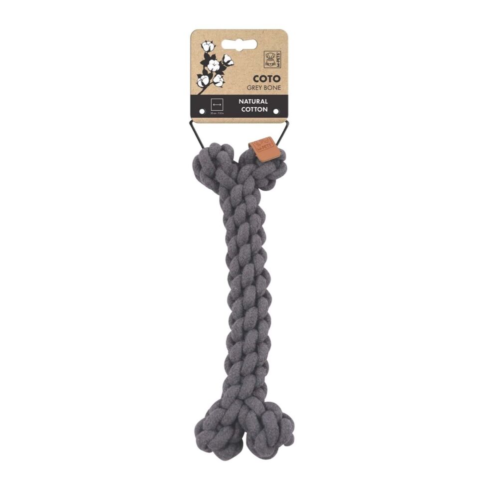 M-PETS COTO GREY BONE 30CM ÖRGÜ KEMİK OYUNCAK
