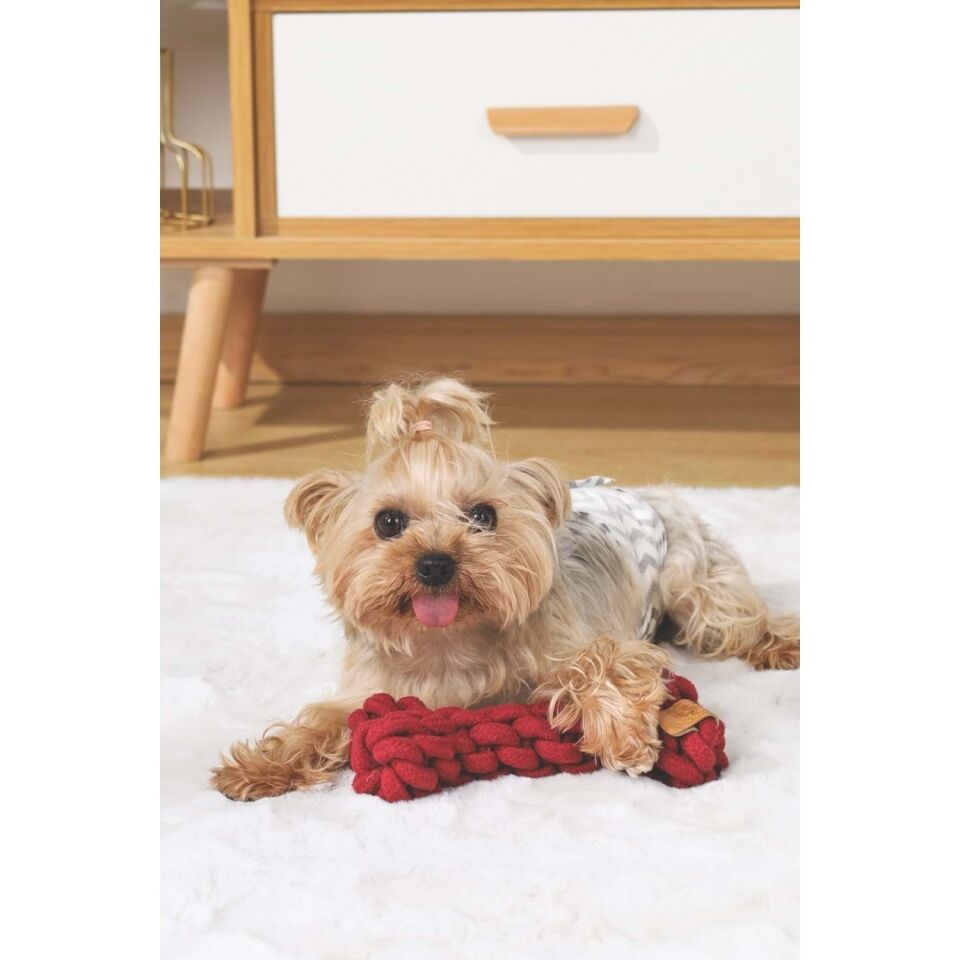 M-PETS COTO RED BONE 19CM ÖRGÜ KEMİK OYUNCAK