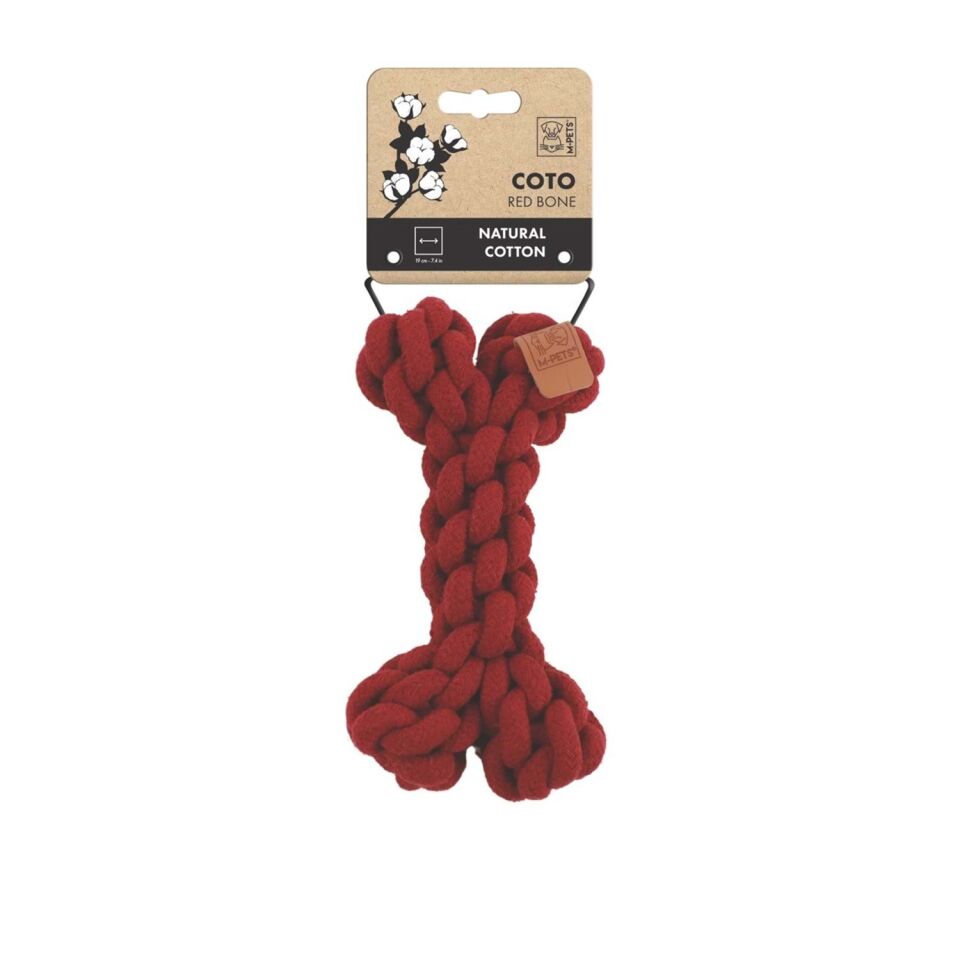 M-PETS COTO RED BONE 19CM ÖRGÜ KEMİK OYUNCAK